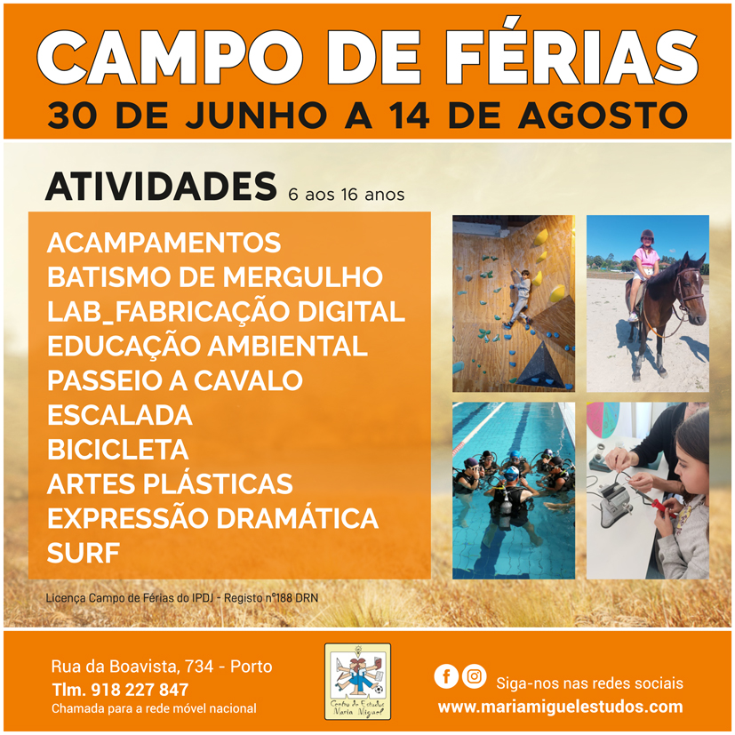 Campo de Férias de verão 2025