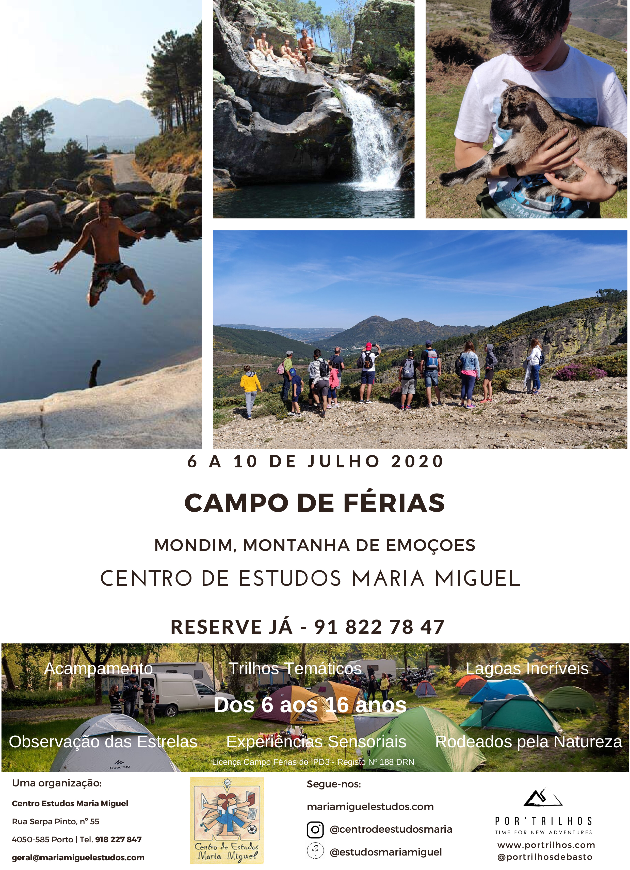 Campo de Férias de verão 2020 - 1ª acampamento